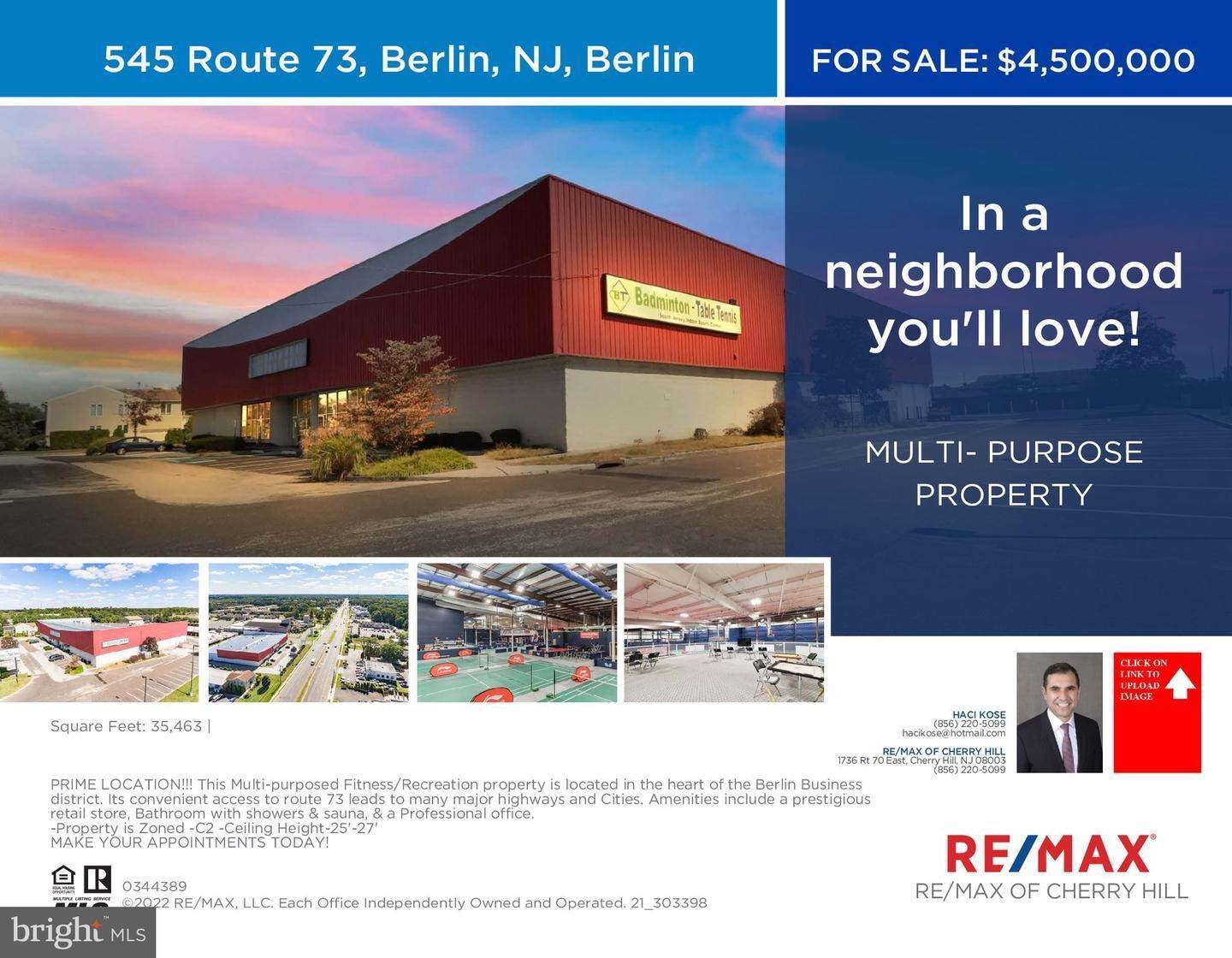 Commercial for Sale at 545-549 N ROUTE 73 West Berlin, New Jersey 08091 United States
